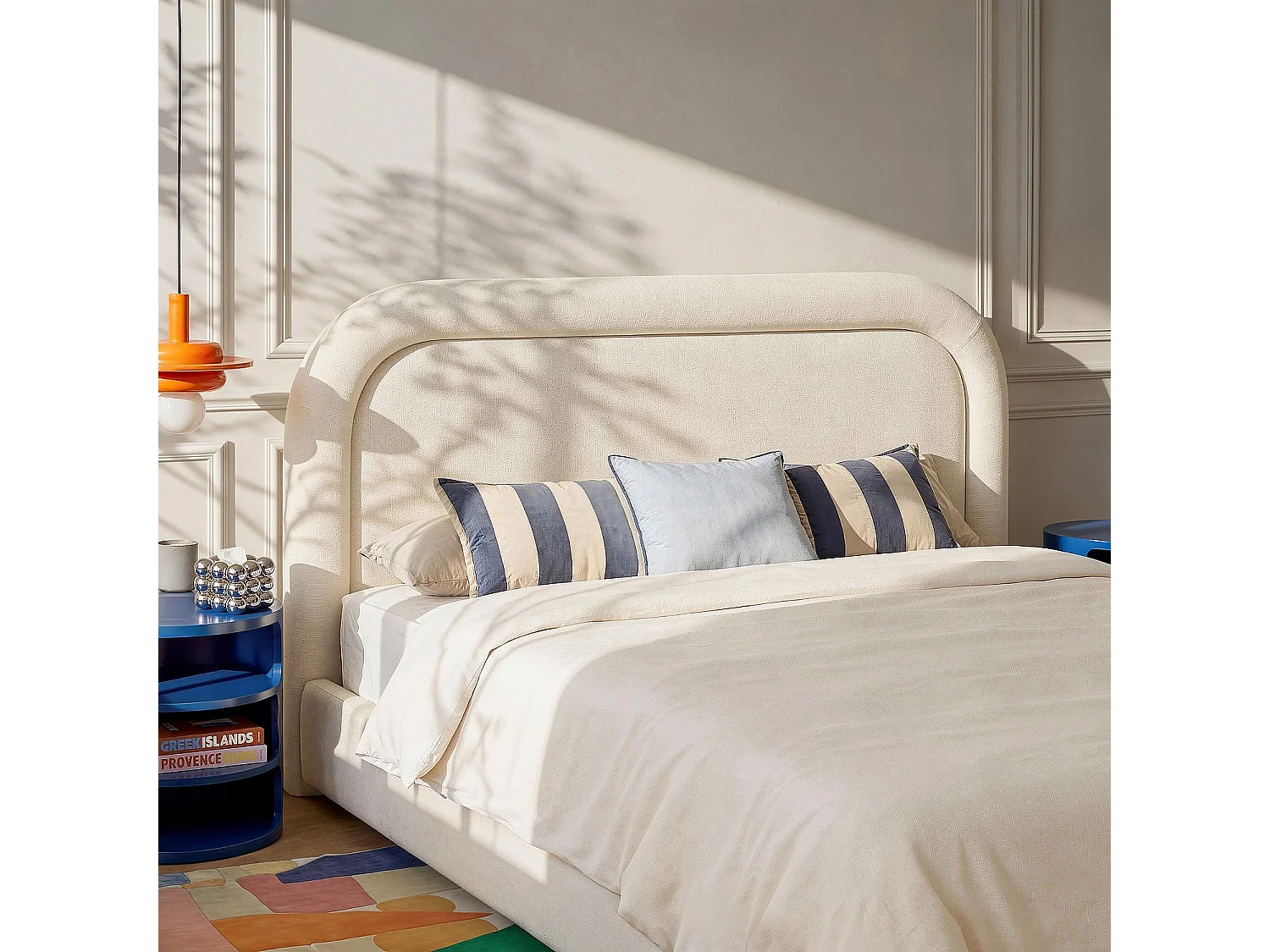 Habitat - Tête de lit en tissu chenille 206 x 108 cm - Crème - Design by Céline Mognon Fichet - Riga