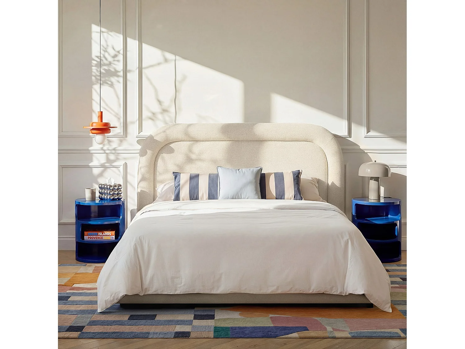 Habitat - Tête de lit en tissu chenille 206 x 108 cm - Crème - Design by Céline Mognon Fichet - Riga