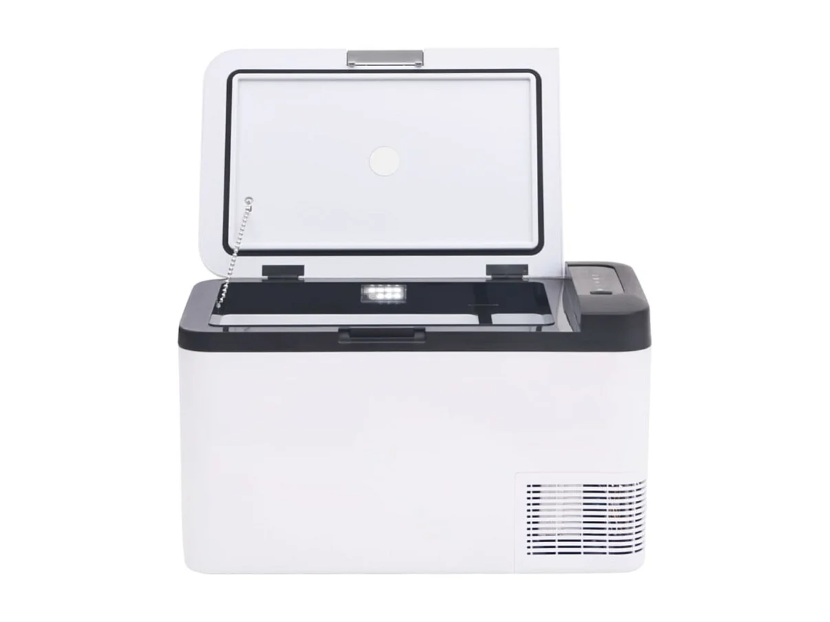 Glacière avec poignée et adaptateur noir et blanc 18 L PP et PE