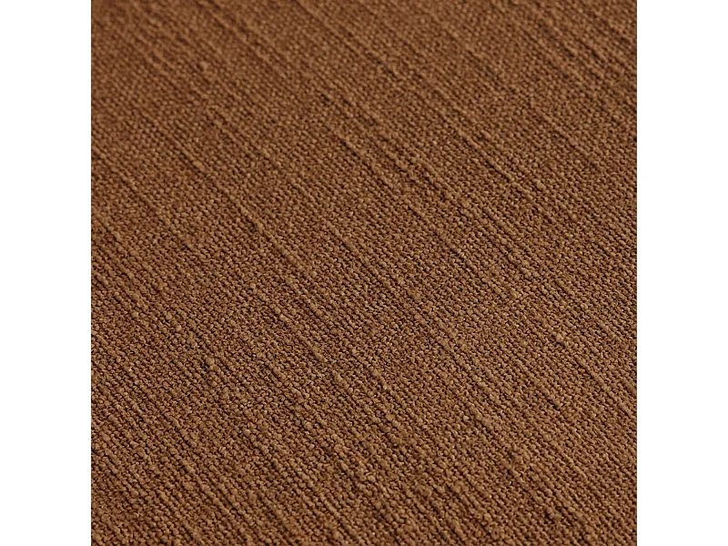 Habitat - Canapé d'angle gauche en tissu bouclette courte Mira - Marron noisette - Edwin