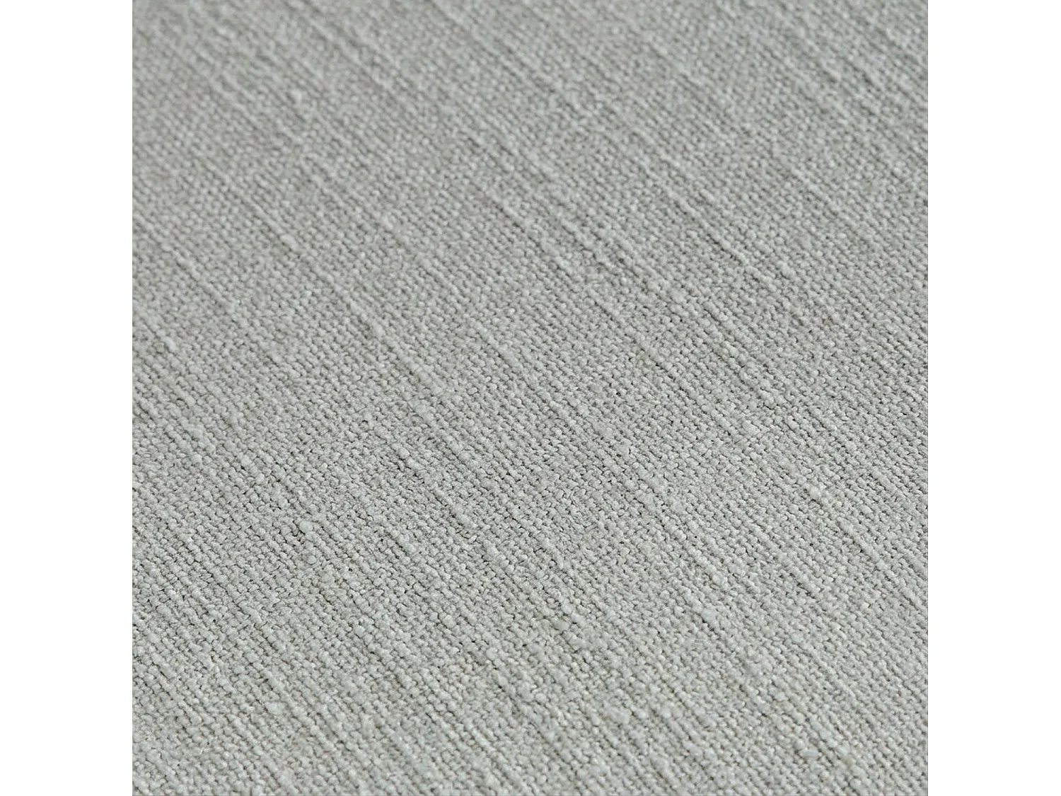 Canapé d'angle gauche en tissu bouclette courte Mira - Gris perle