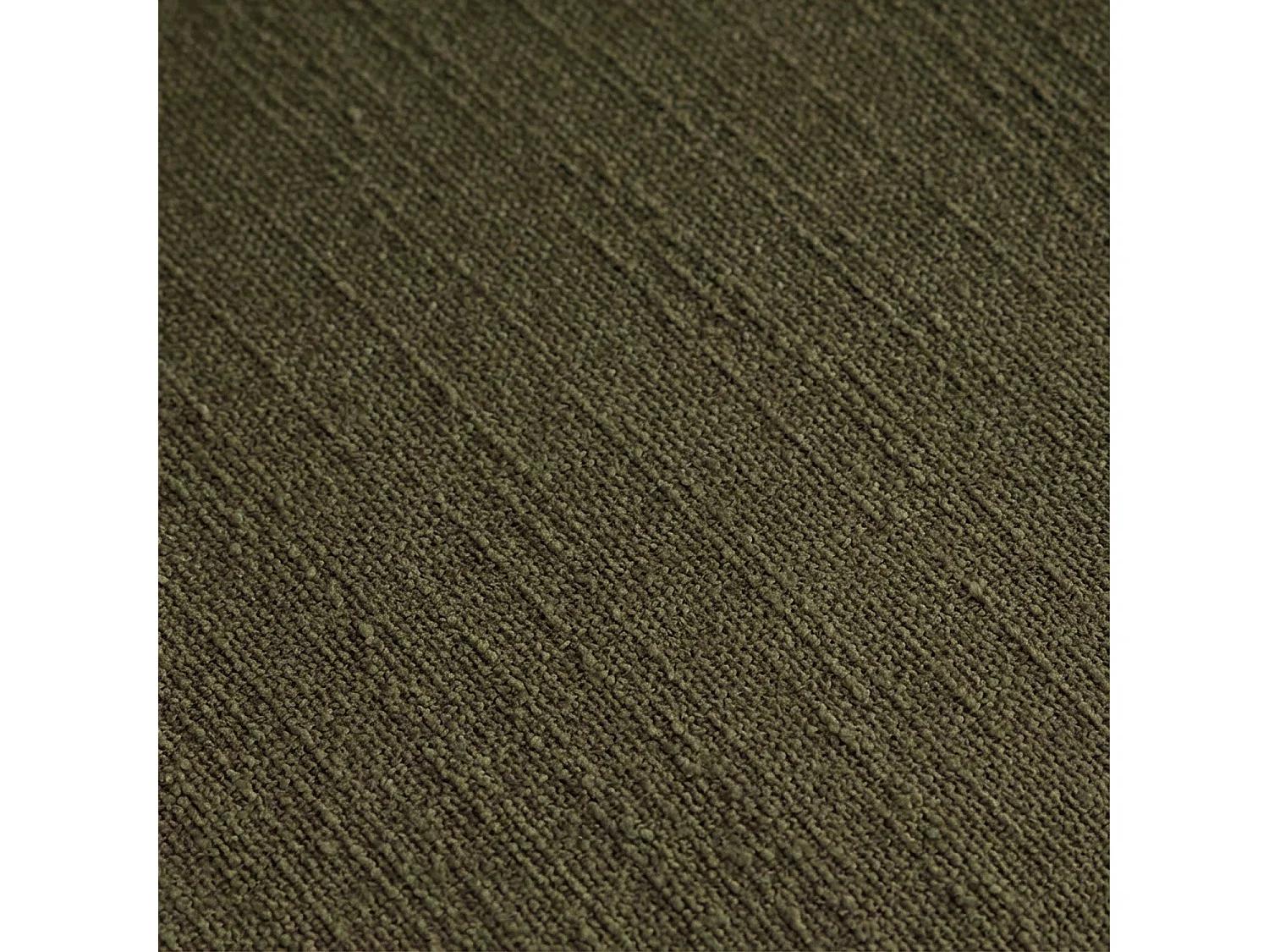 Canapé d'angle droit en tissu bouclette courte Mira - Vert sapin