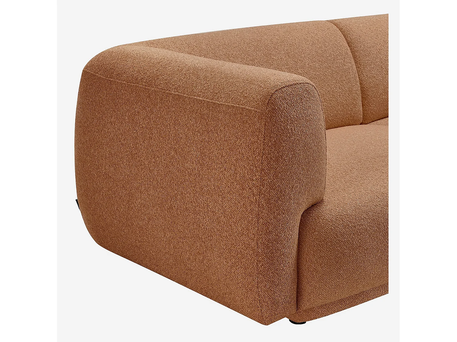 Canapé 2 places en tissu texturé - Terracotta - Design by Federica Francini