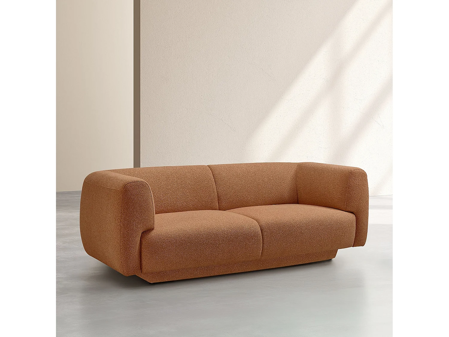 Habitat - Canapé 3 places en tissu texturé - Terracotta - Design by Federica Francini - Austin