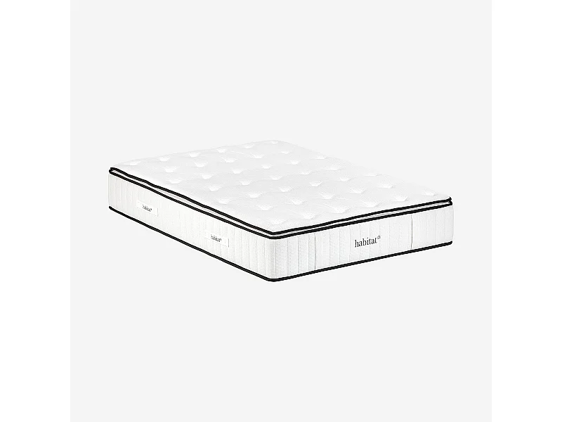 Habitat - Matelas hybride ressorts ensachés et mousse à mémoire de forme avec surmatelas - 140 x 200 cm - Hybride excellence