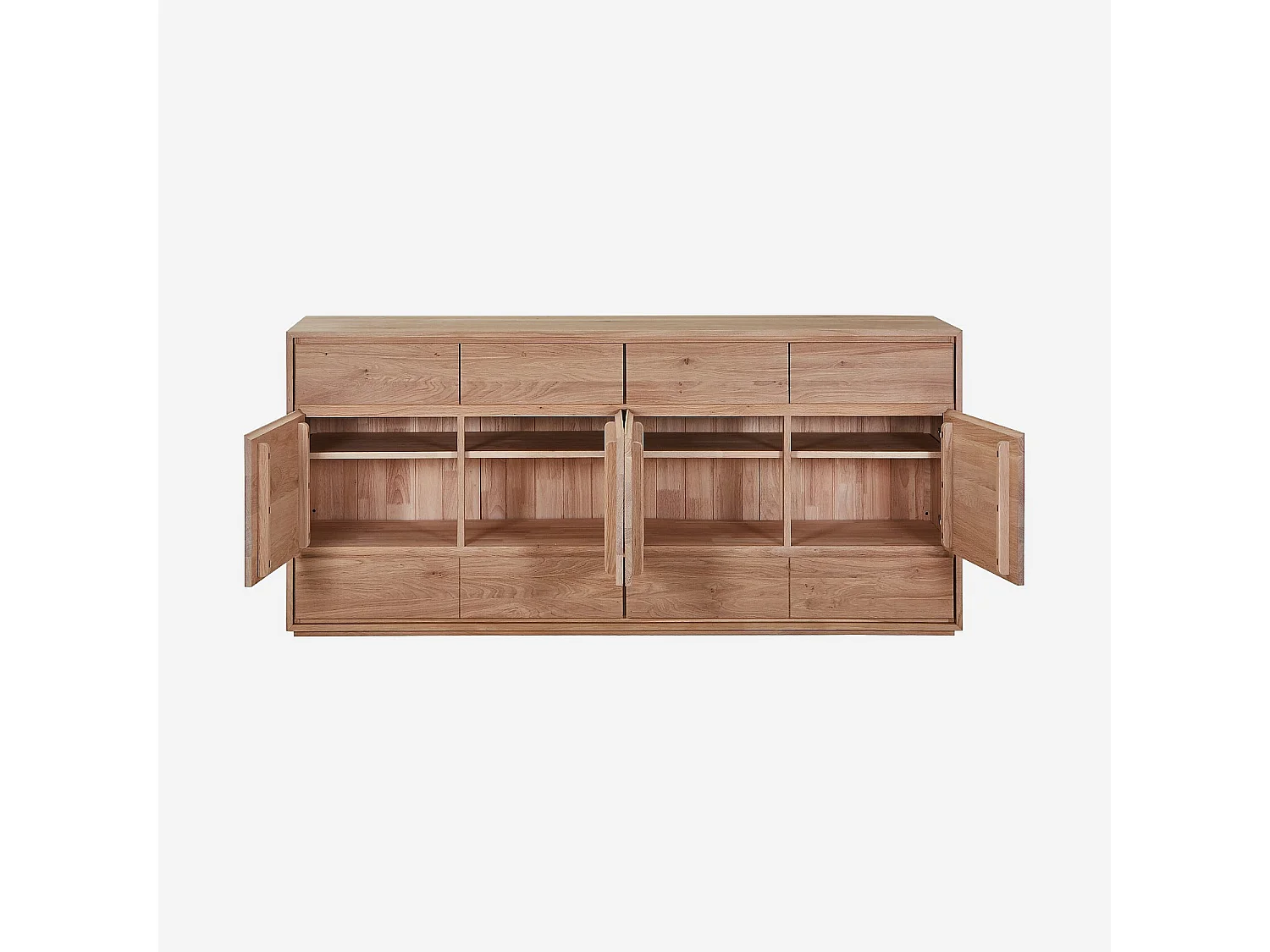 Buffet 4 portes et 6 tiroirs en chêne massif - Naturel