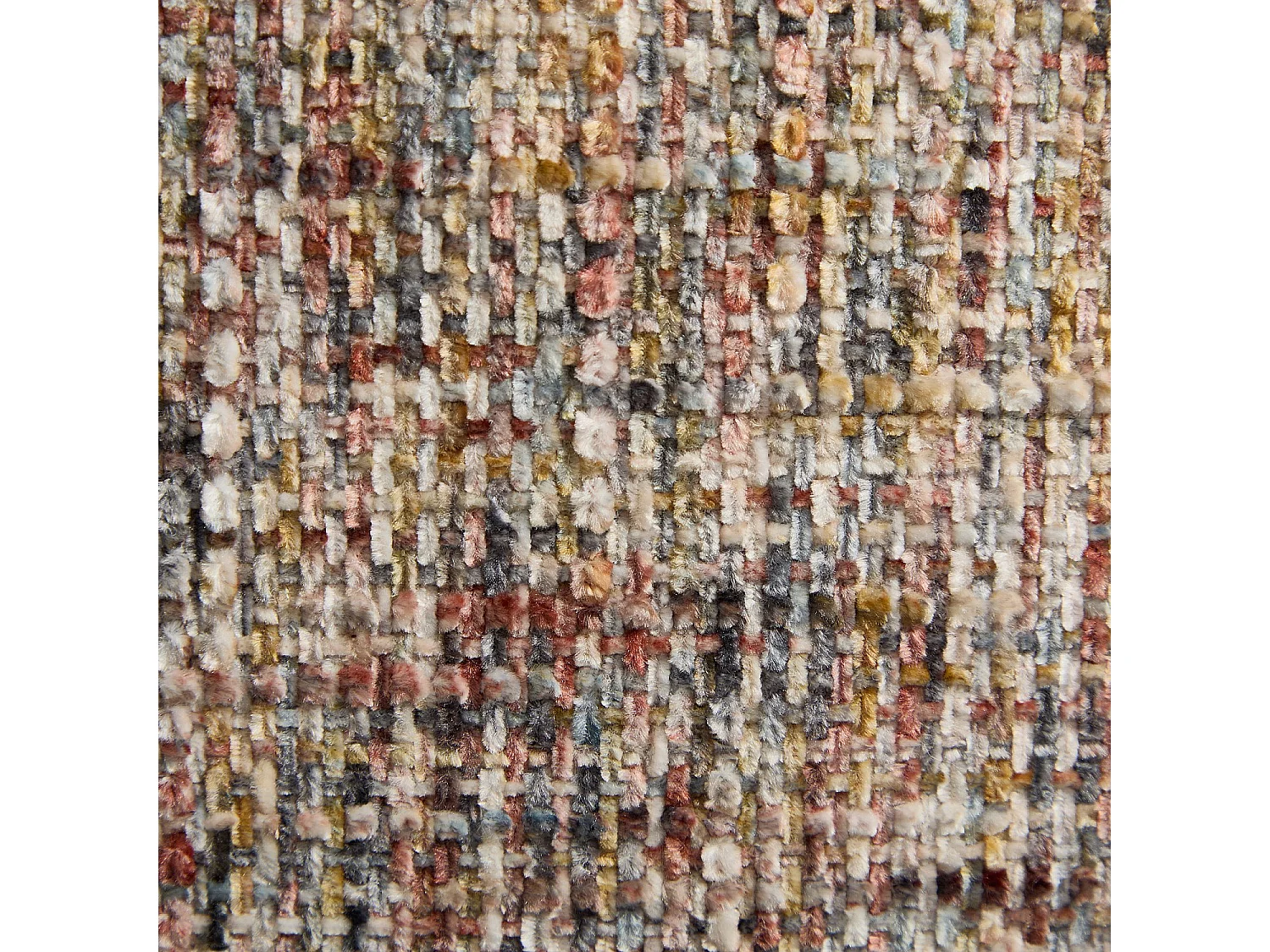 Fauteuil pivotant en tissu chenille et métal chromé - Terrazzo