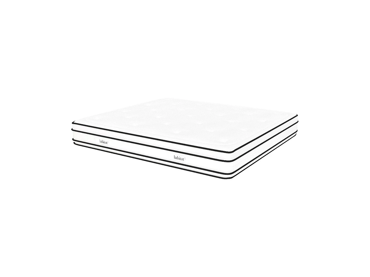 Habitat - Ensemble lit coffre 180 x 200 cm en tissu bouclette courte et matelas hybride - Beige meringue - Malo