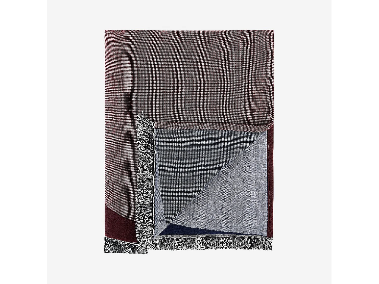 Habitat - Plaid en coton - 130 x 170 cm - Bordeaux - Design by Floriane Jacques - Clarisse