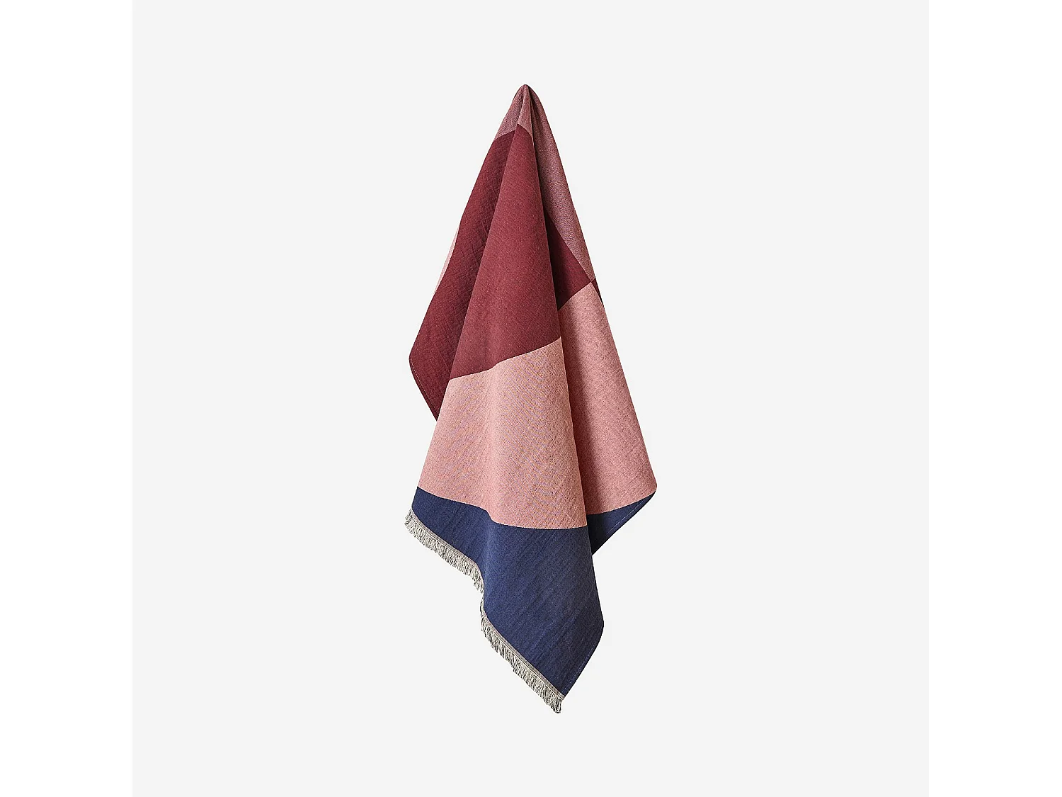 Plaid en coton - 130 x 170 cm - Bordeaux - Design by Floriane Jacques