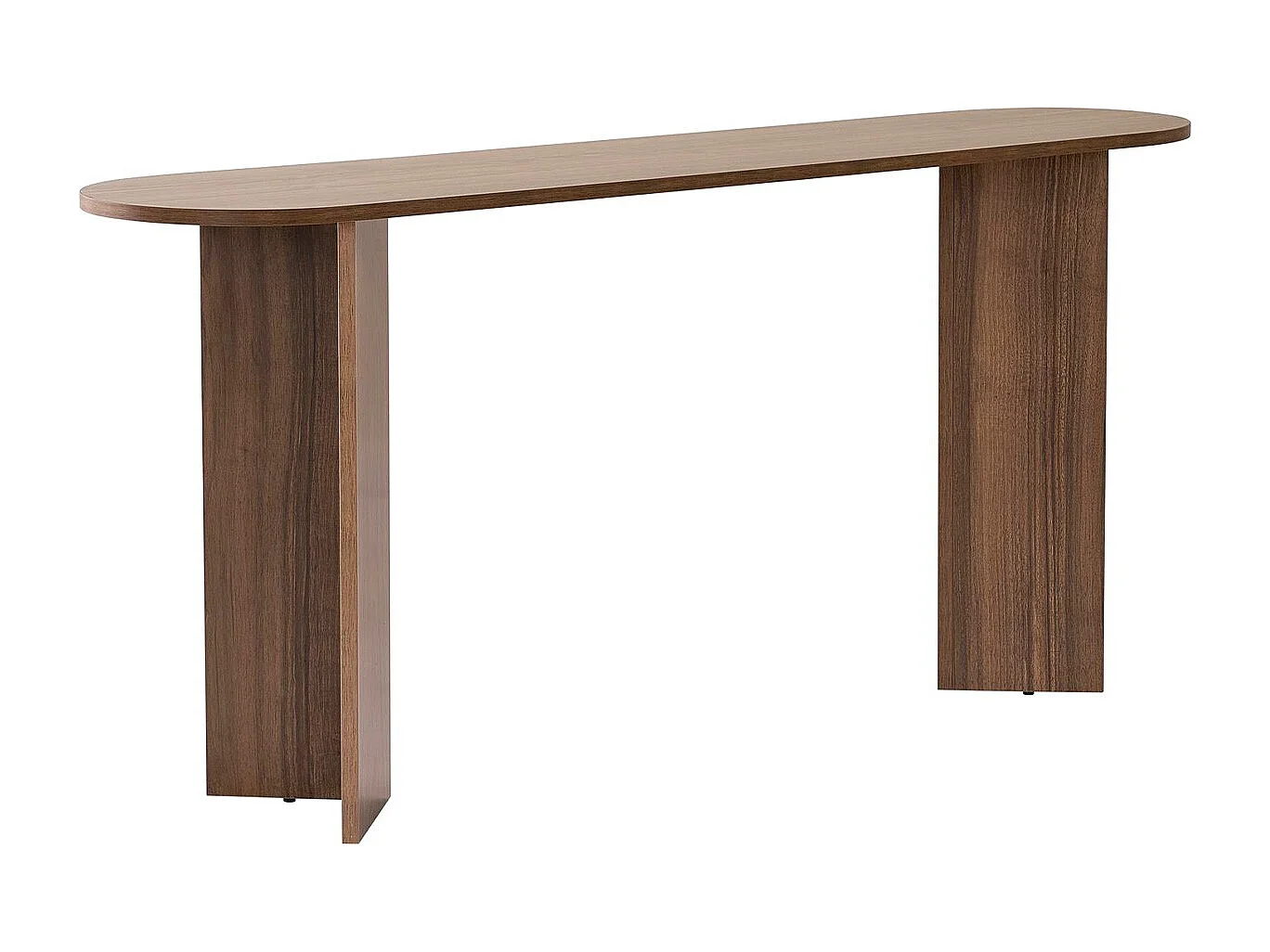 Console ovale effet Noyer 150 cm - Malva