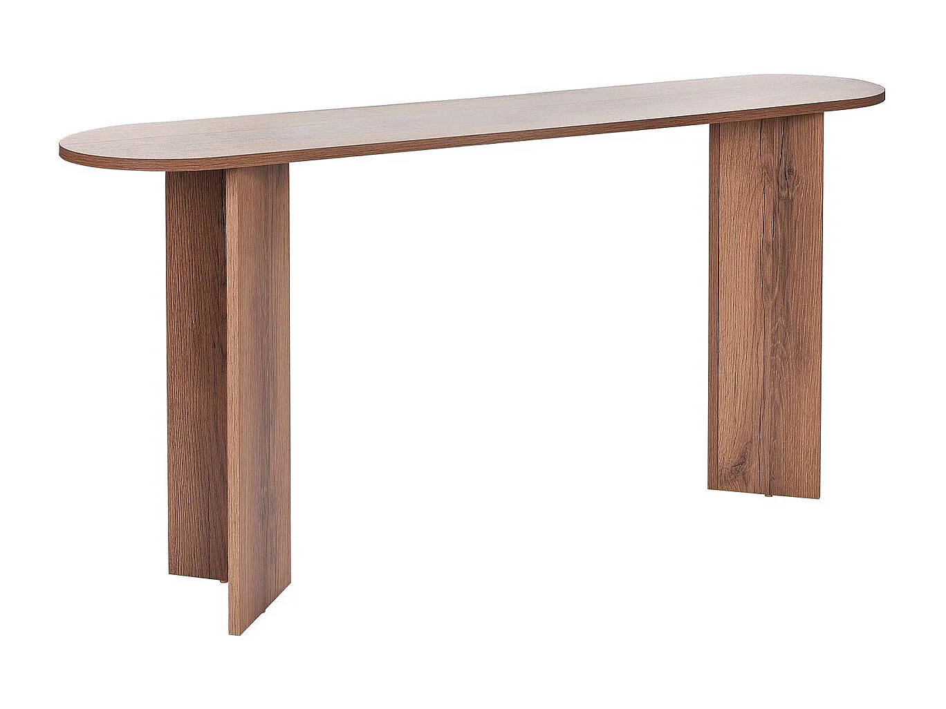 Console ovale effet Noyer foncé 150 cm - Malva