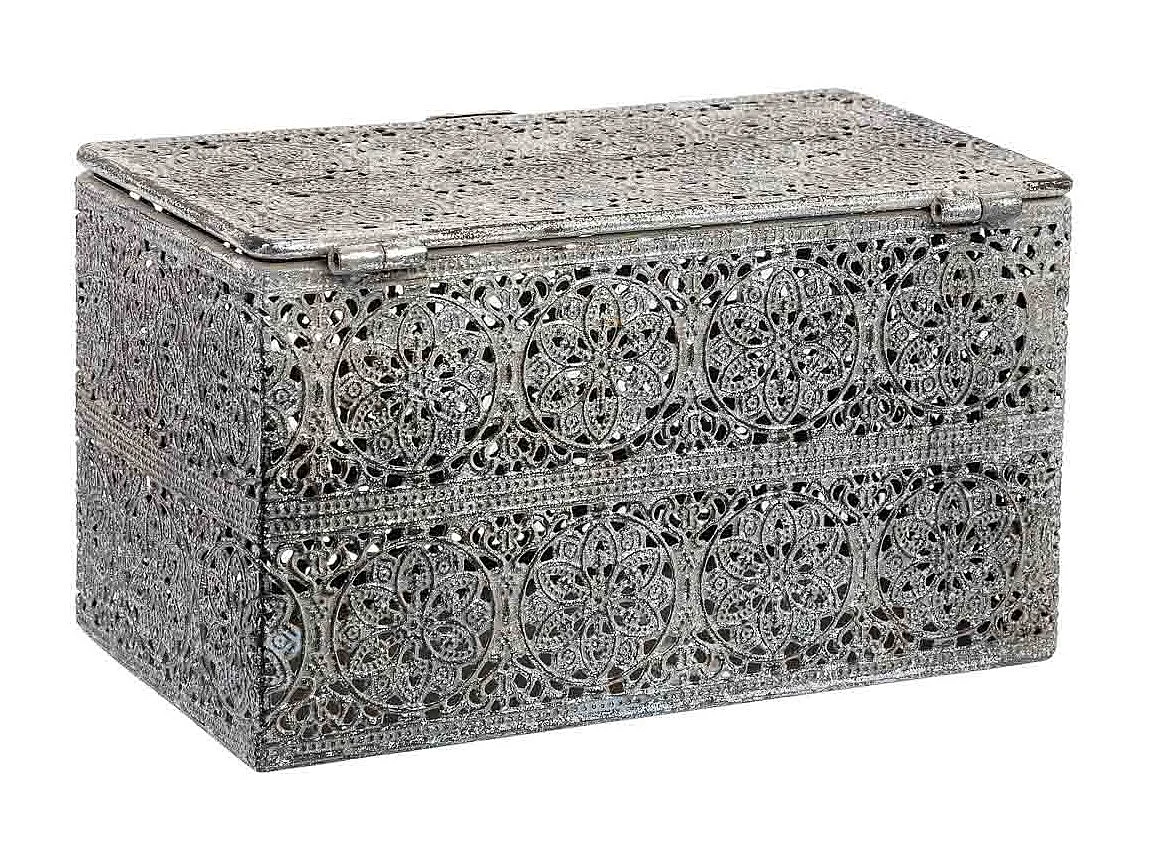 Caja de metal negra 20.5x12.5x11.5h cm
