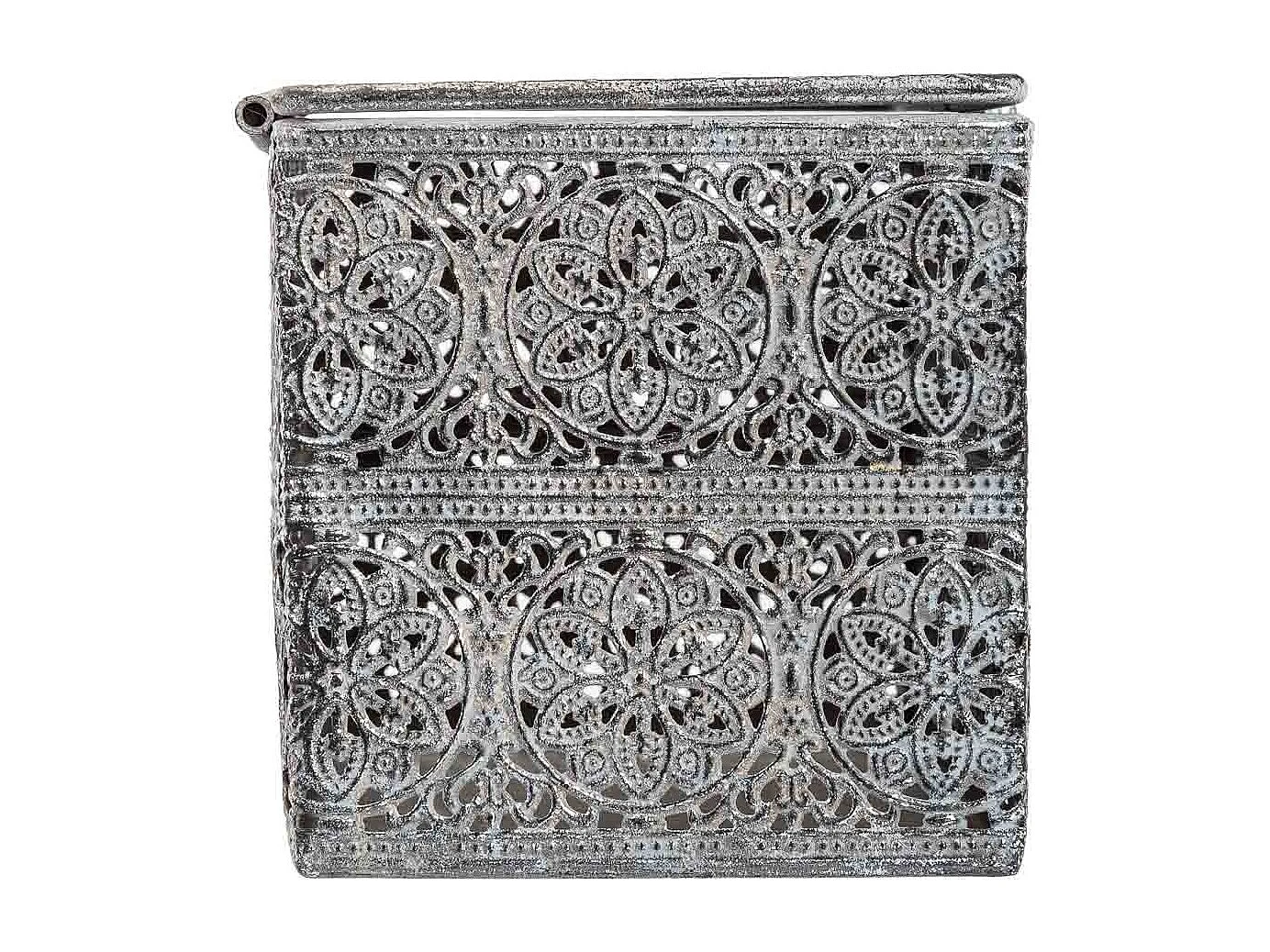 Caja de metal negra 20.5x12.5x11.5h cm