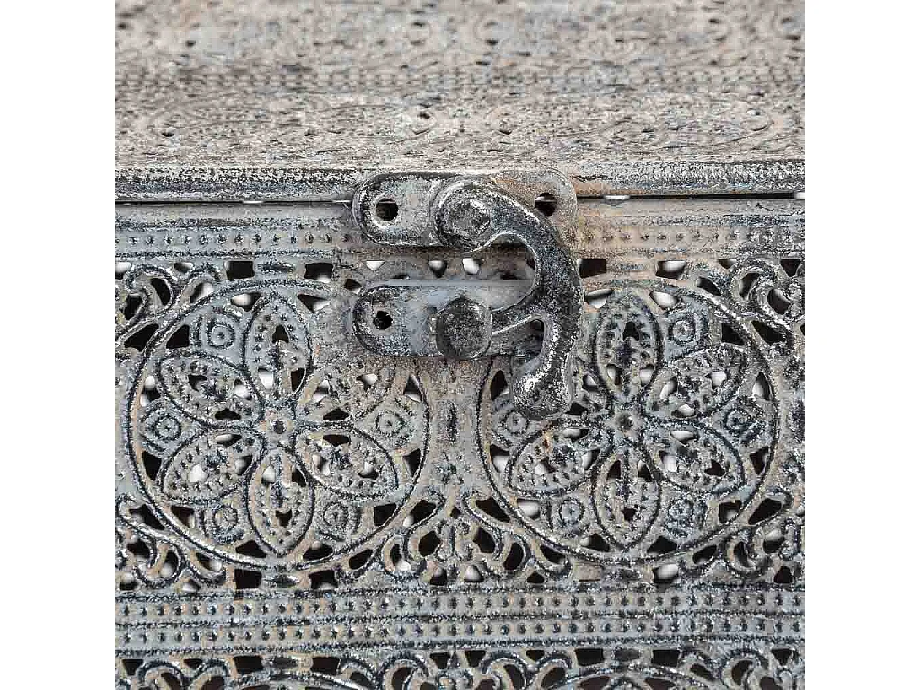 Caja de metal negra 20.5x12.5x11.5h cm