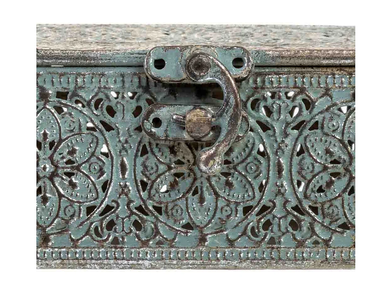 Caja de metal negra 20.5x12.5x6h cm