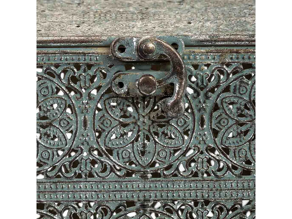 Caja de metal negra 12.5x12.5x11.5h cm