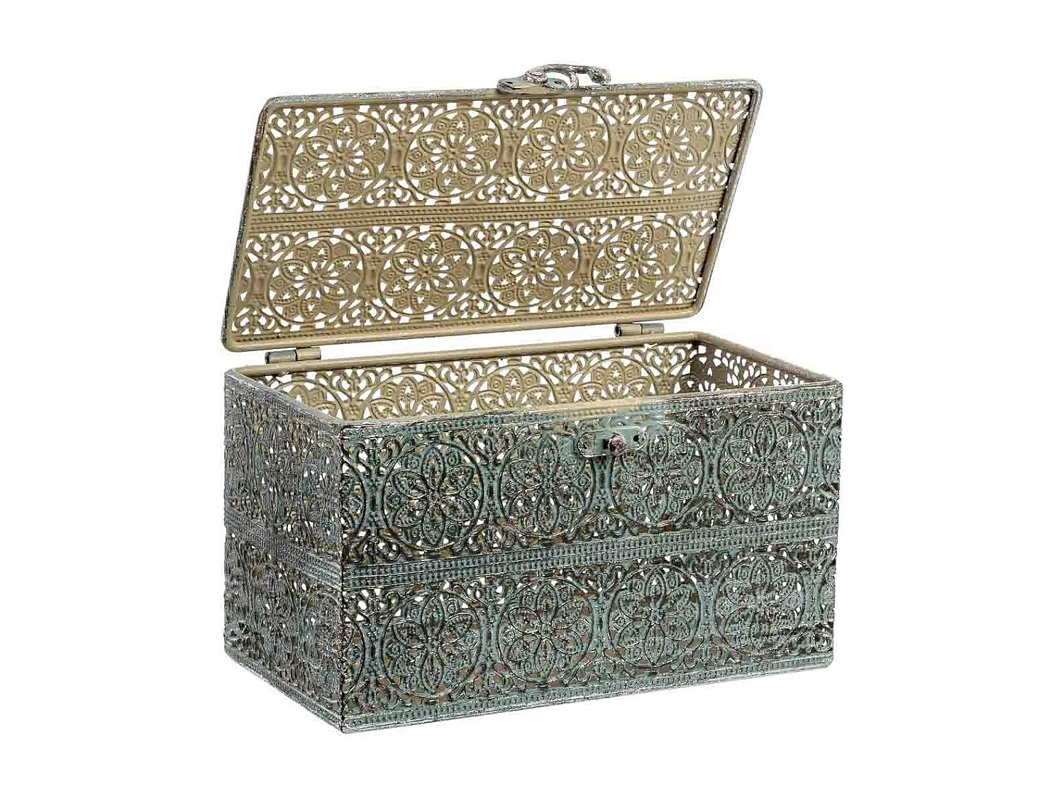 Boîte en métal noir 20.5x12.5x11.5h cm (hauteur)