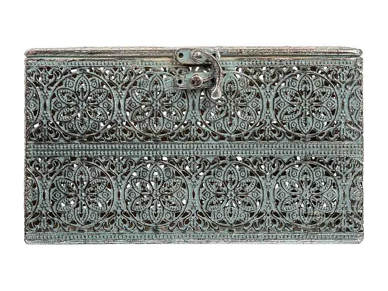 Boîte en métal noir 20.5x12.5x11.5h cm (hauteur)