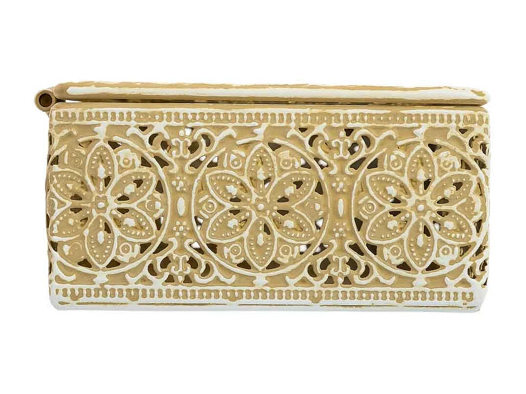 Boîte en métal marron 20.5x12.5x6h cm (hauteur)