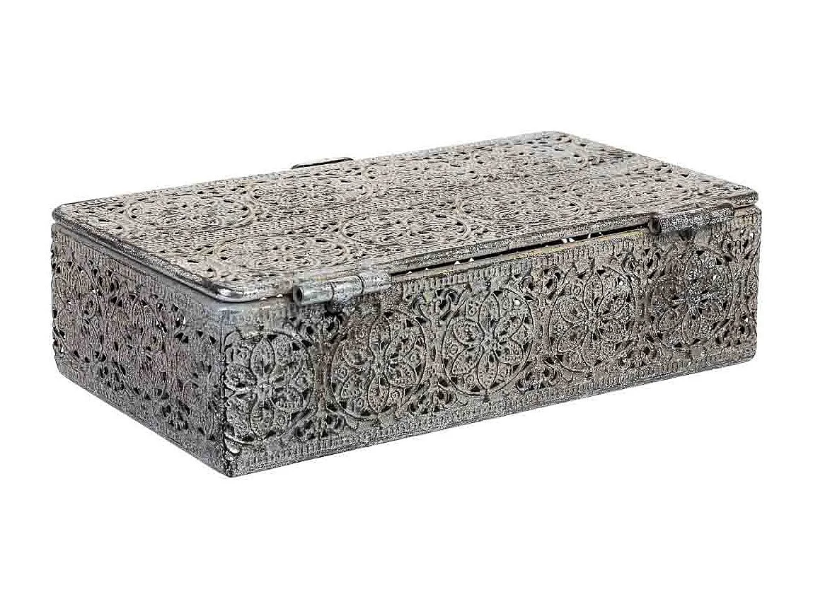 Boîte en métal noir 20.5x12.5x6h cm (hauteur)