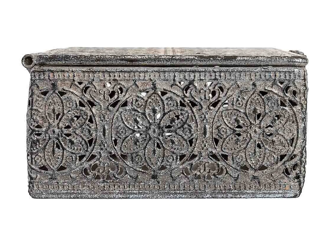 Boîte en métal noir 20.5x12.5x6h cm (hauteur)