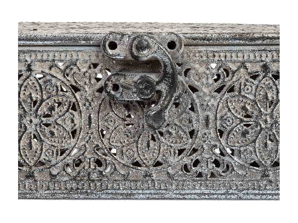 Boîte en métal noir 20.5x12.5x6h cm (hauteur)