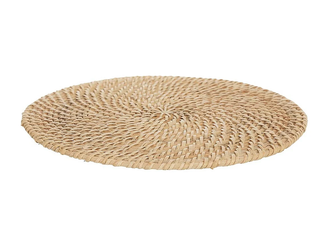 Dessous de plat en rotin brun D32 x H1 cm