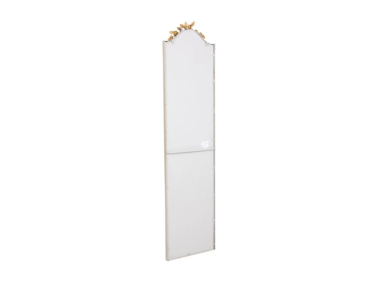 Miroir rectangulaire en bois et fer blanc et doré 46 x 4 x 180 cm (h)