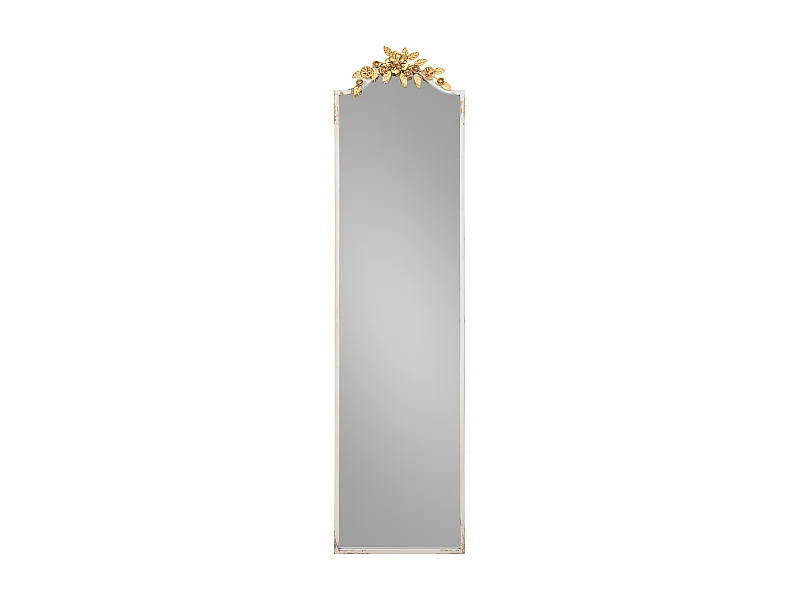 Miroir rectangulaire en bois et fer blanc et doré 46 x 4 x 180 cm (h)