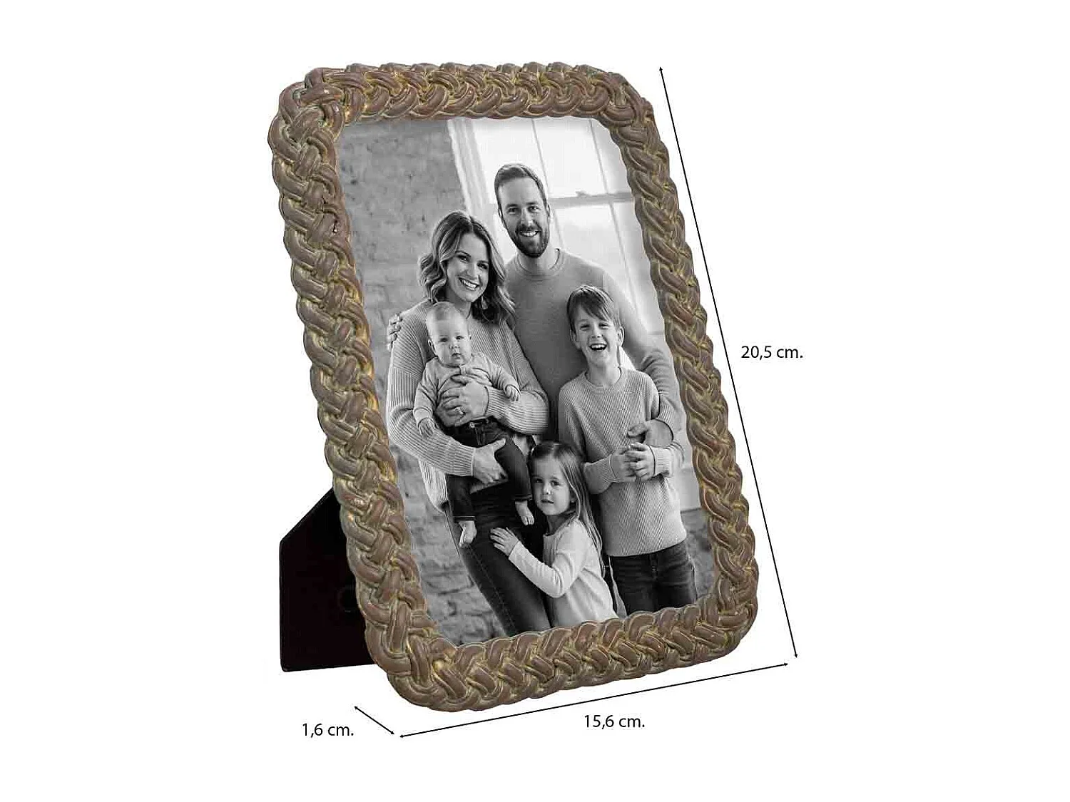 Porte-photo 13x18 doré 15,6x1,6x20,5 cm (h)