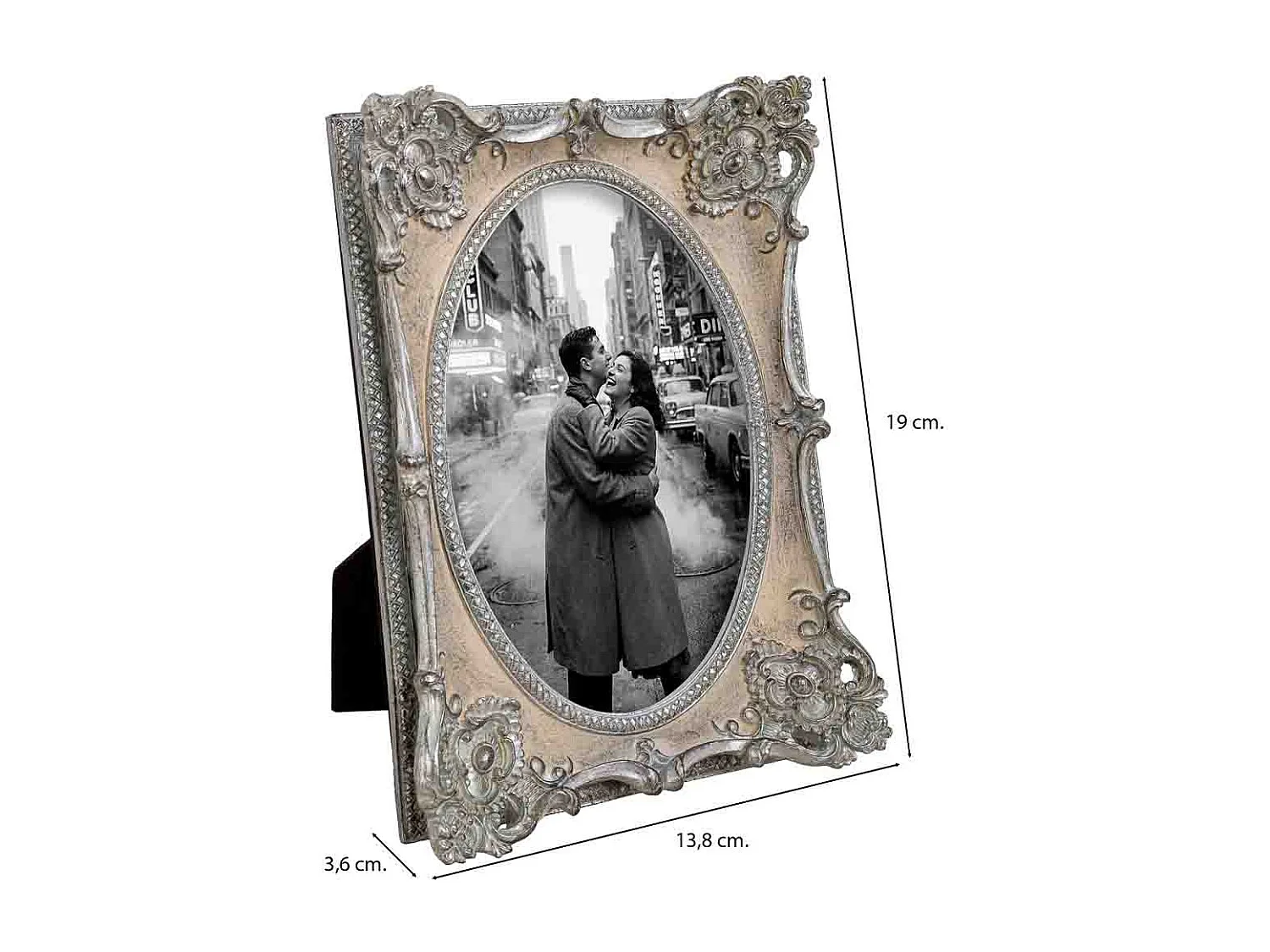 Porta fotos 10X15 blanco 13,8x3,6x19h cm