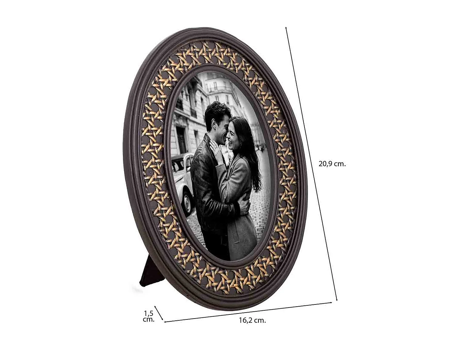 Porte-photo 10x15 marron 16,2x1,5x20,9 cm (h)