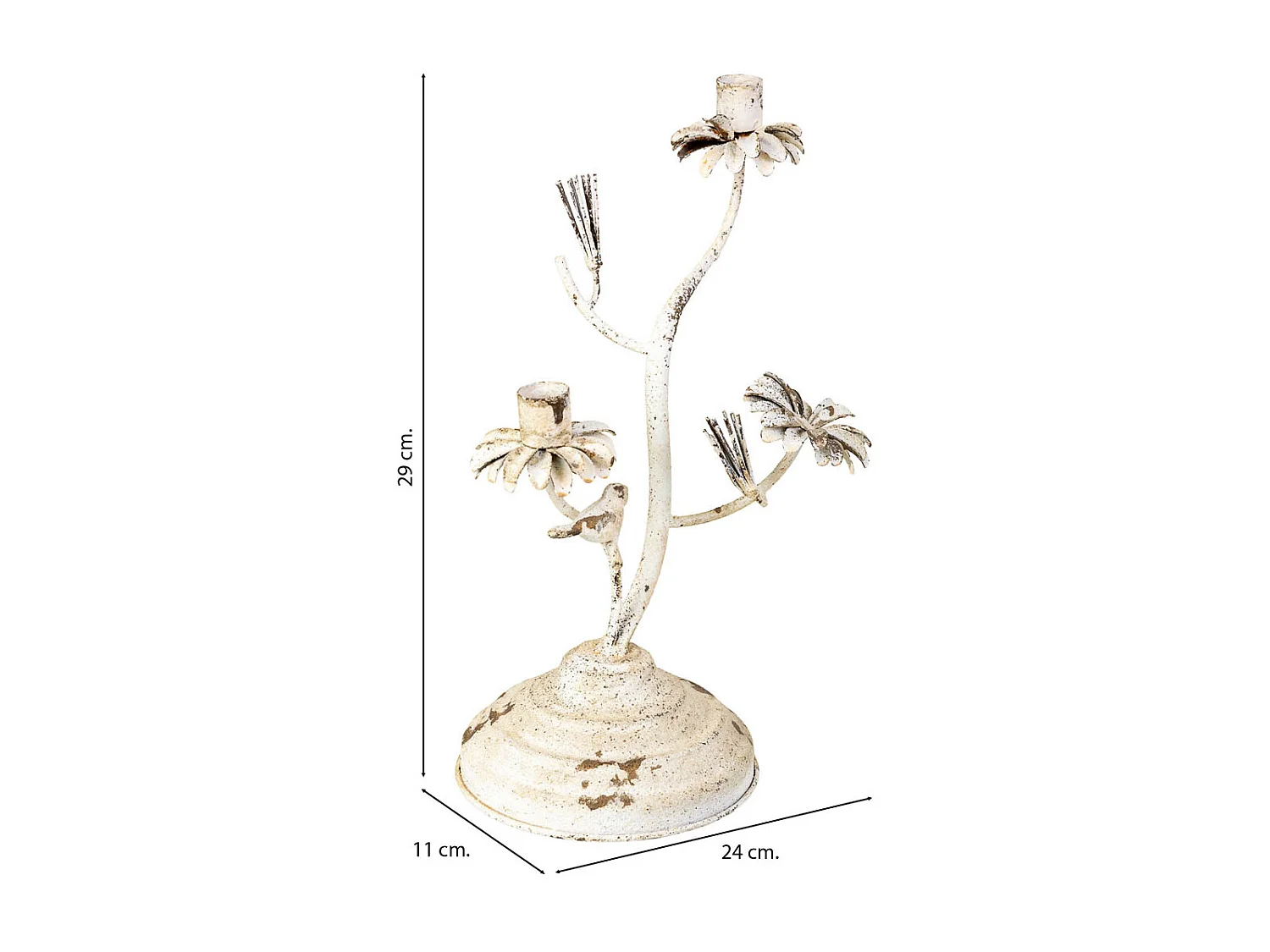 Candelabro envejecido 24x11x29.5HCM