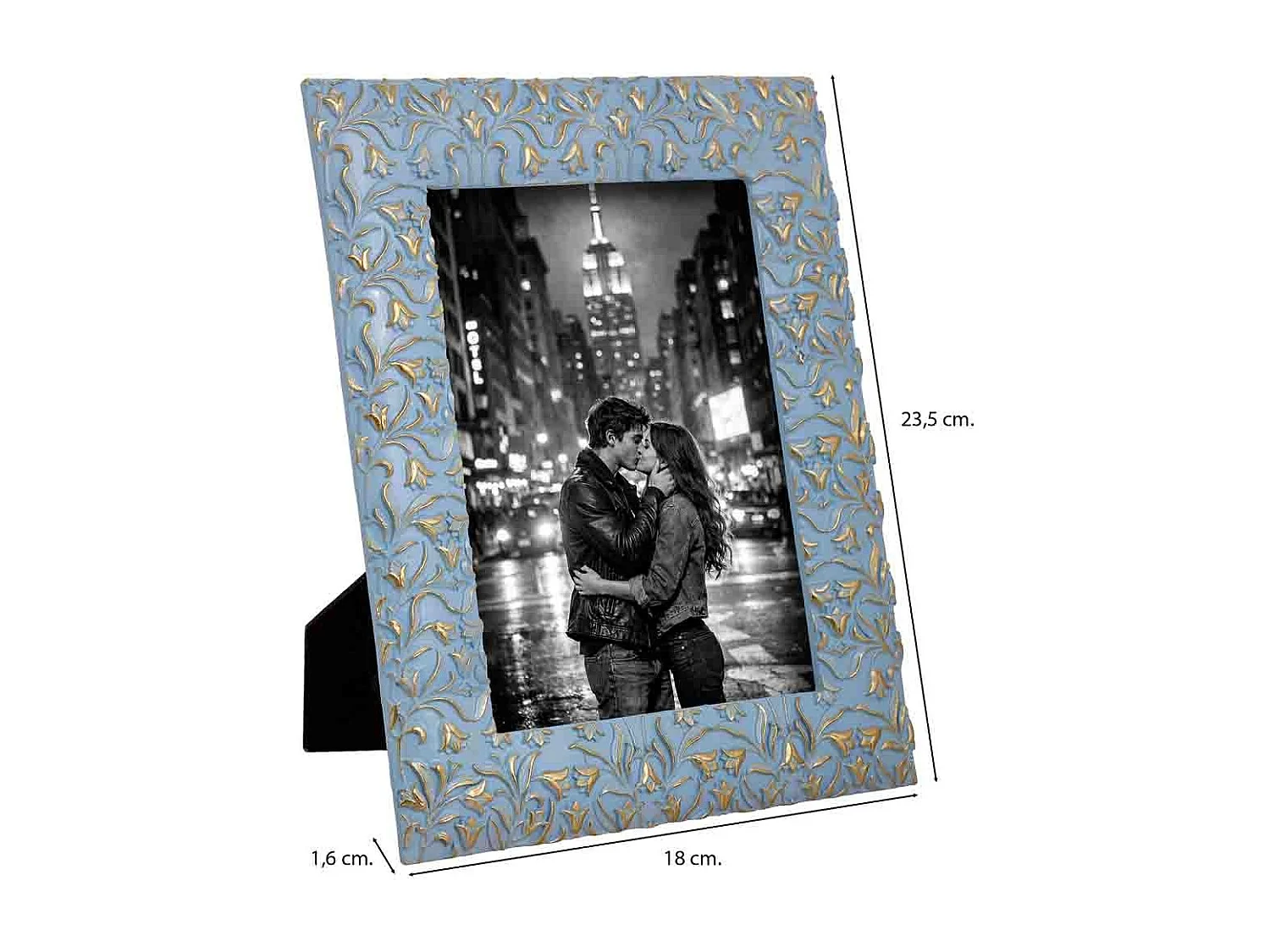 Porte-photo 13x18 doré 18x1,6x23,5 cm (h)