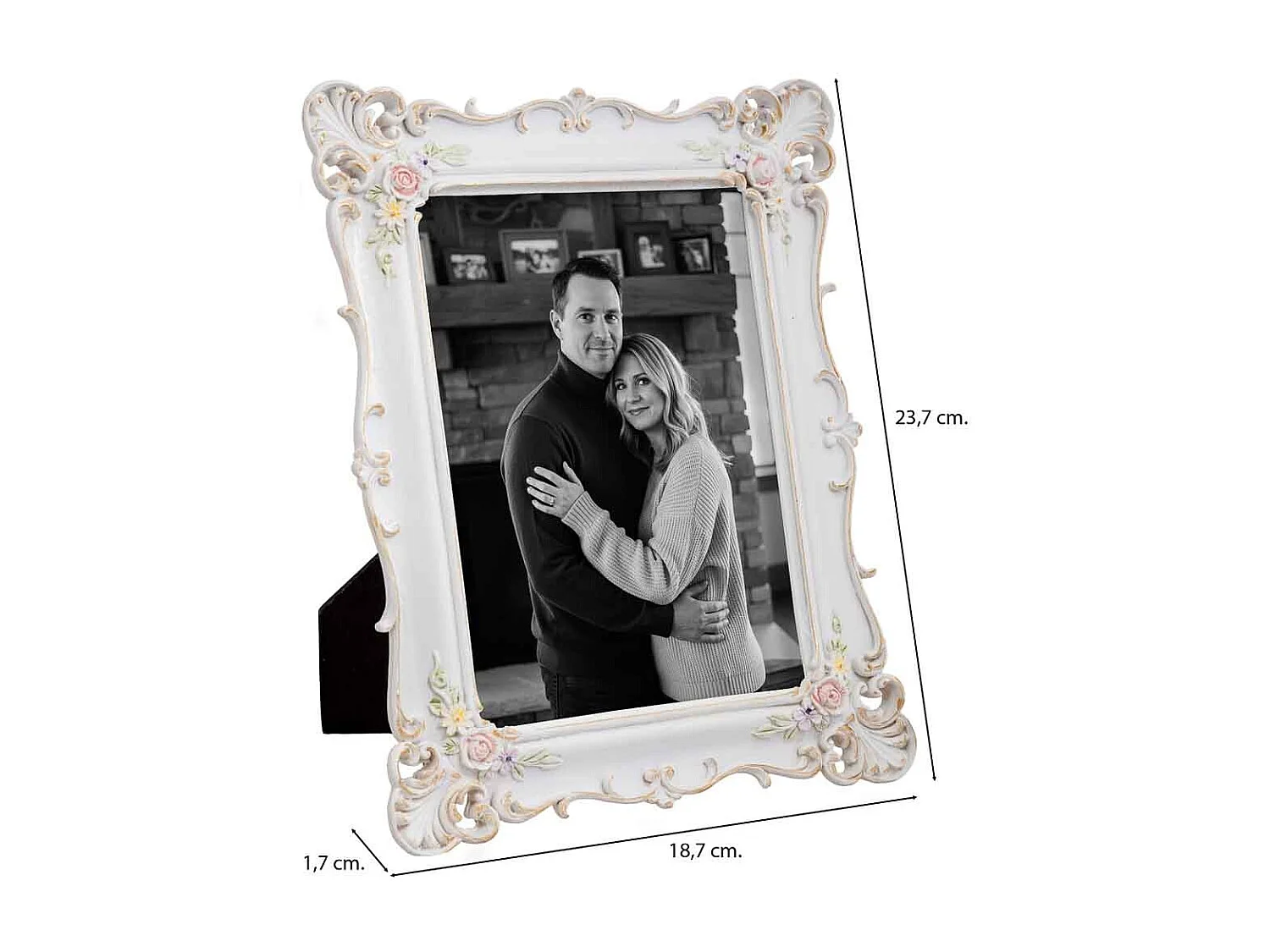 Porta fotos 13X18 blanco 18,7x1,7x23,7h cm