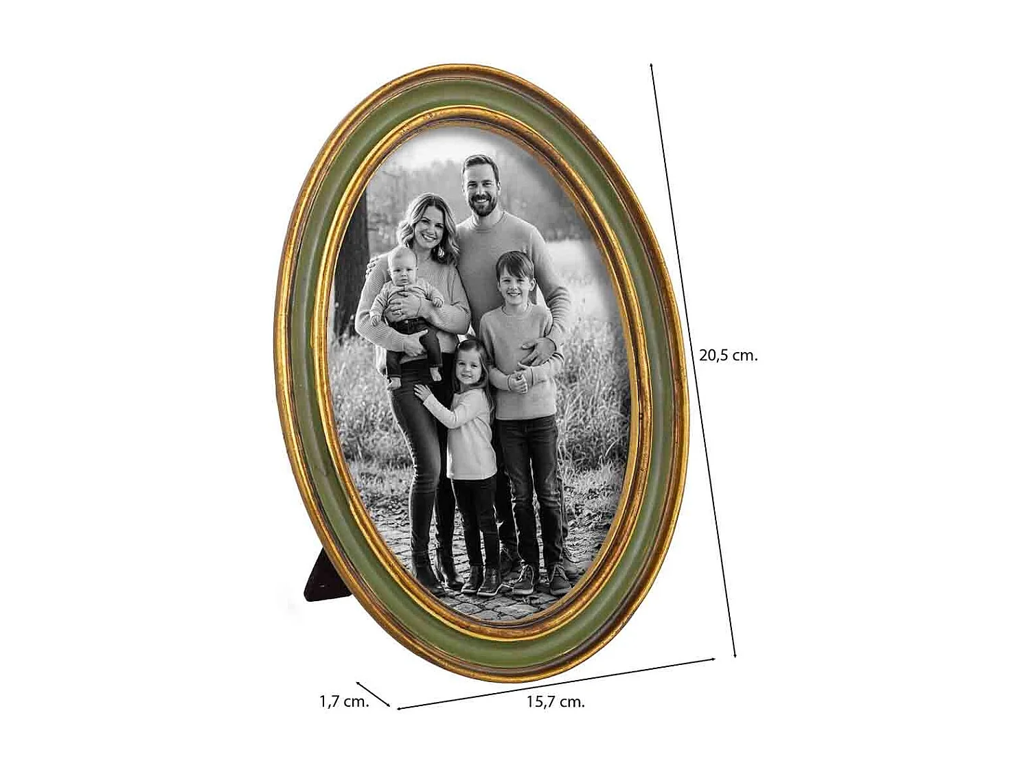 Porte-photo 13x18 doré 15,7x1,7x20,5 cm (h)