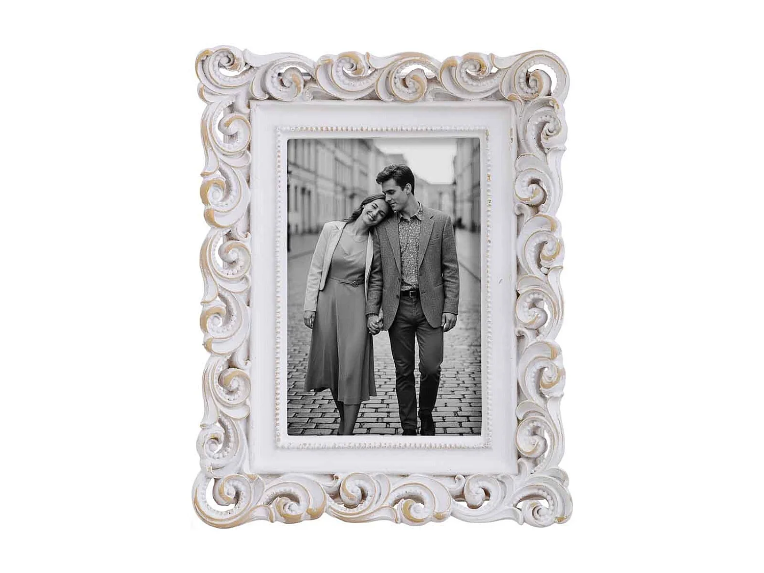 Porta fotos 10X15 blanco 17,7x3,9x22,7h cm