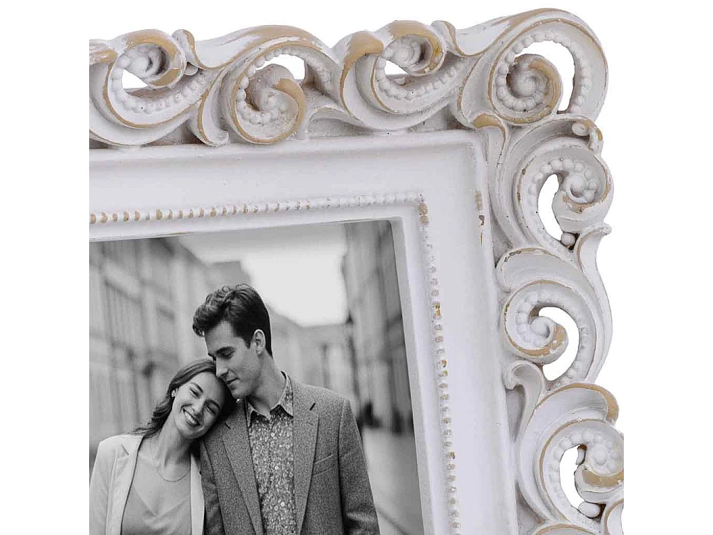 Porta fotos 10X15 blanco 17,7x3,9x22,7h cm