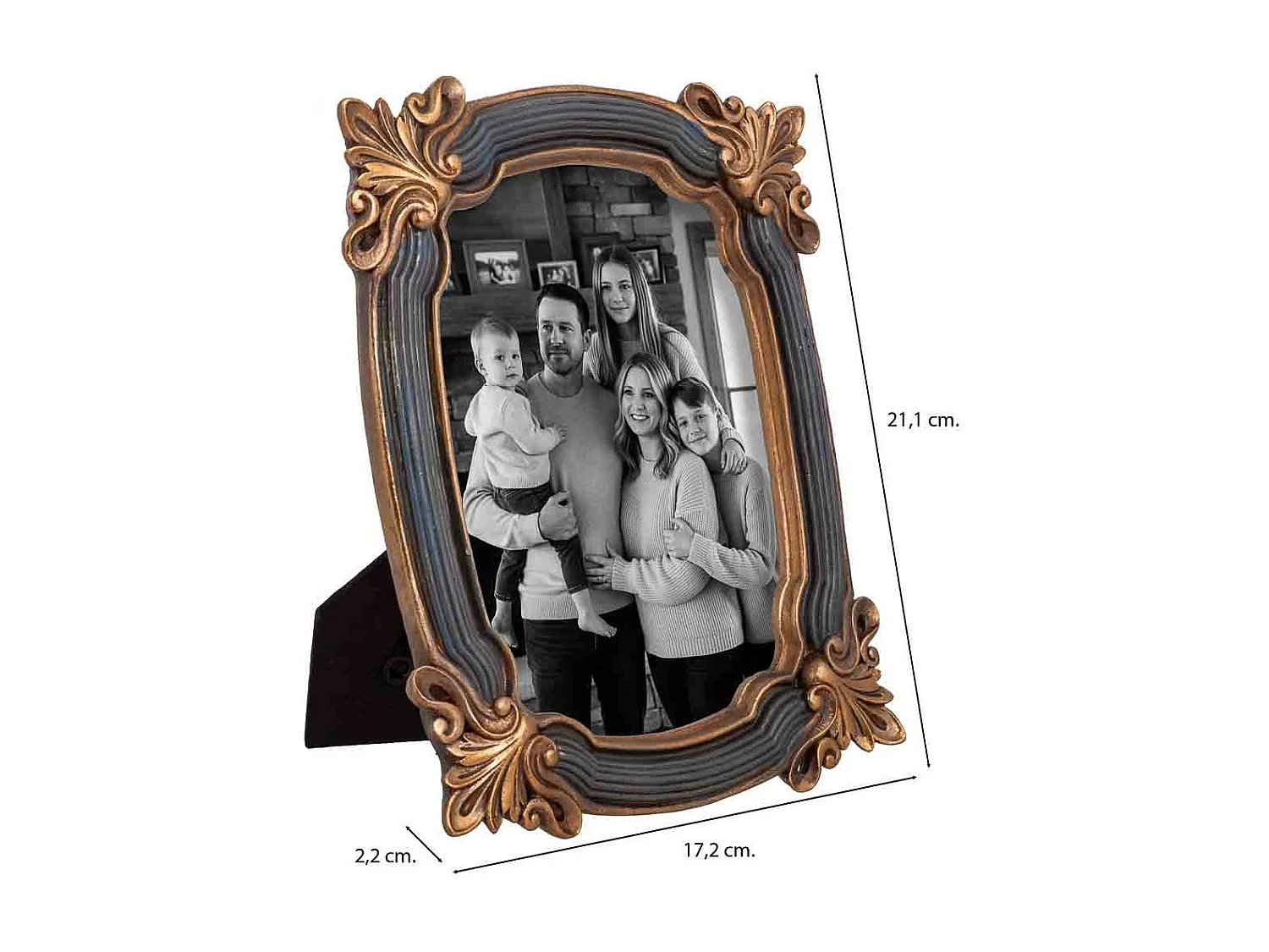Porta fotos 13X18 dorado 17,2x2,2x21,1h cm