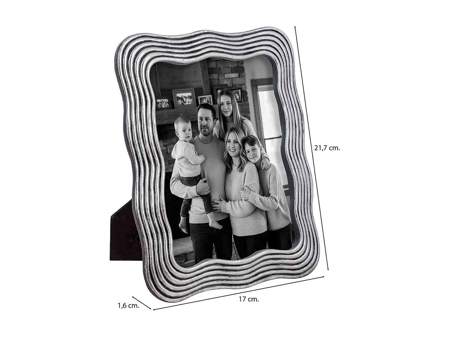 Porta fotos 13X18 gris 17x1,6x21,7h cm