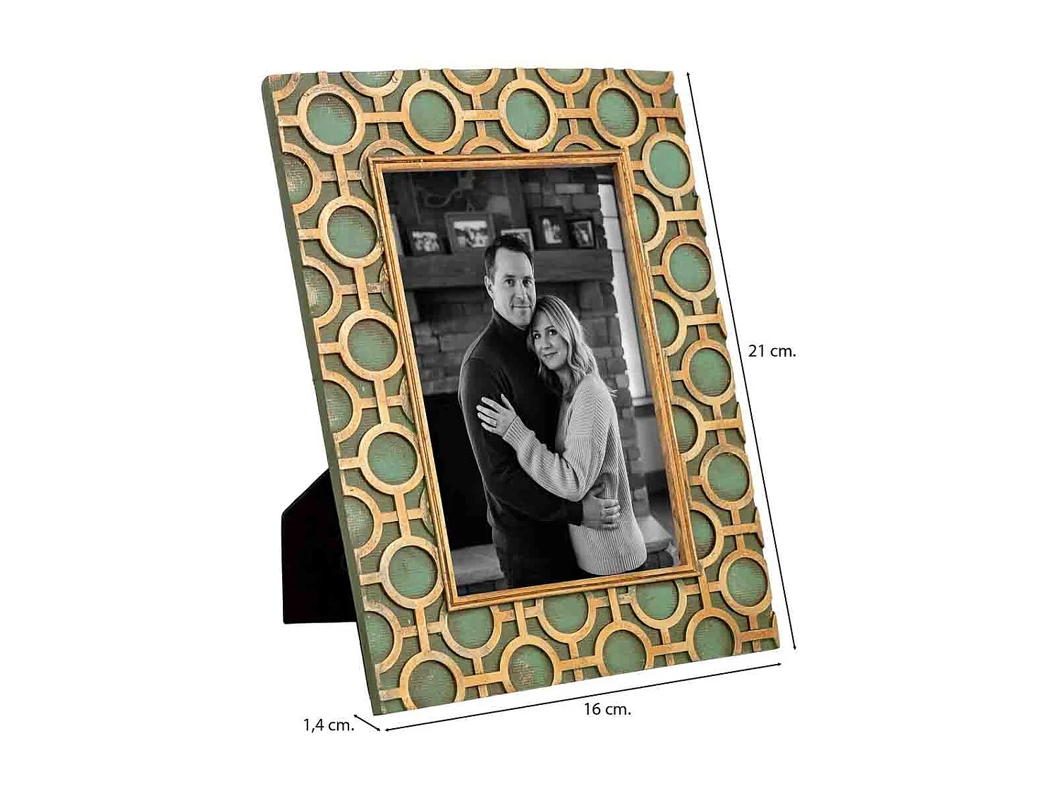 Porte-photo 10x15 marron 16x1,4x21 cm (h)