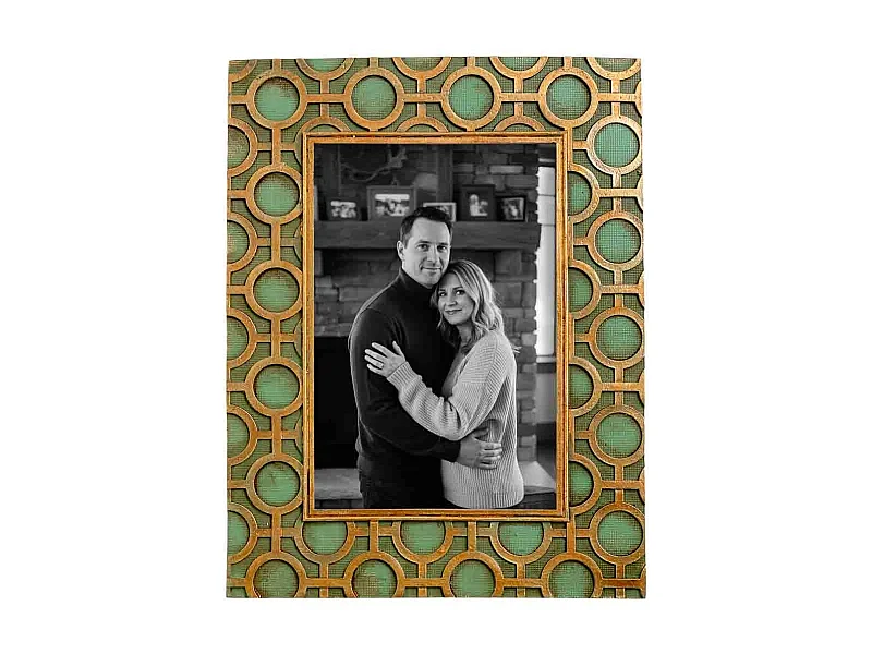 Porte-photo 10x15 marron 16x1,4x21 cm (h)