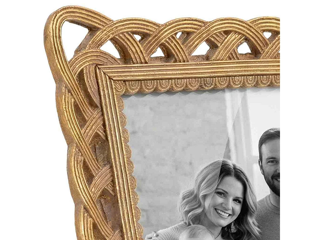 Porte-photo 10x15 doré 15,6x2,5x20,4 cm (h)