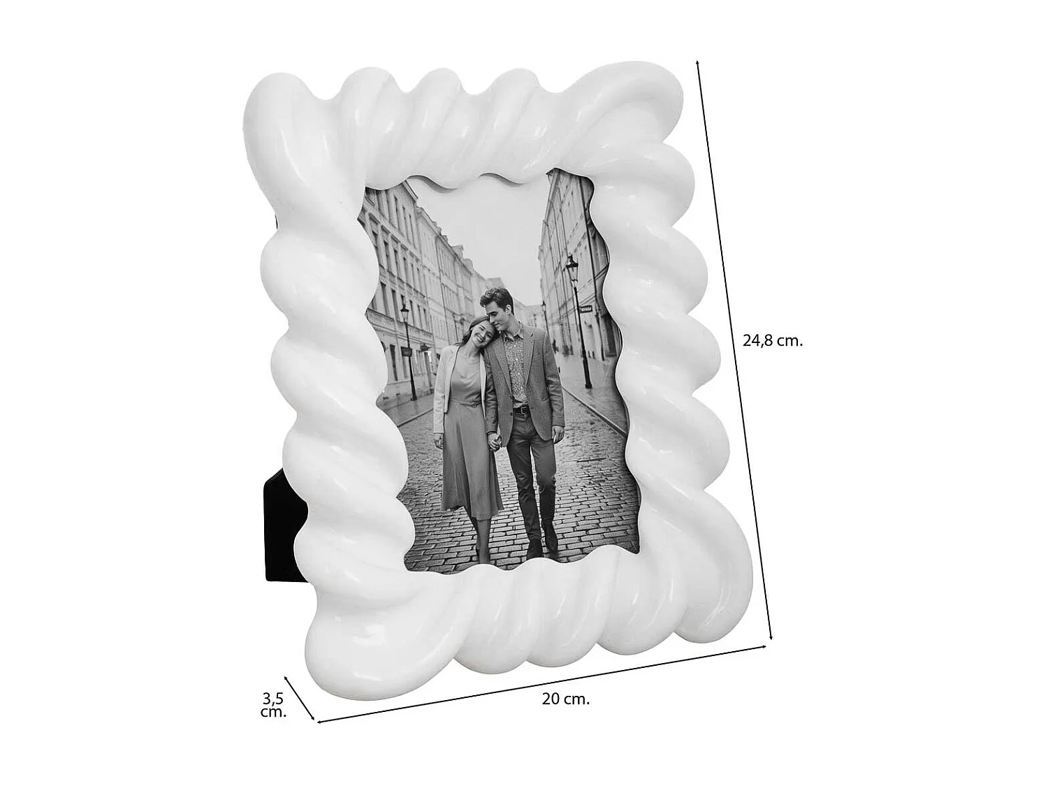 Porta fotos 13X18 blanco 20x3,5x24,8h cm