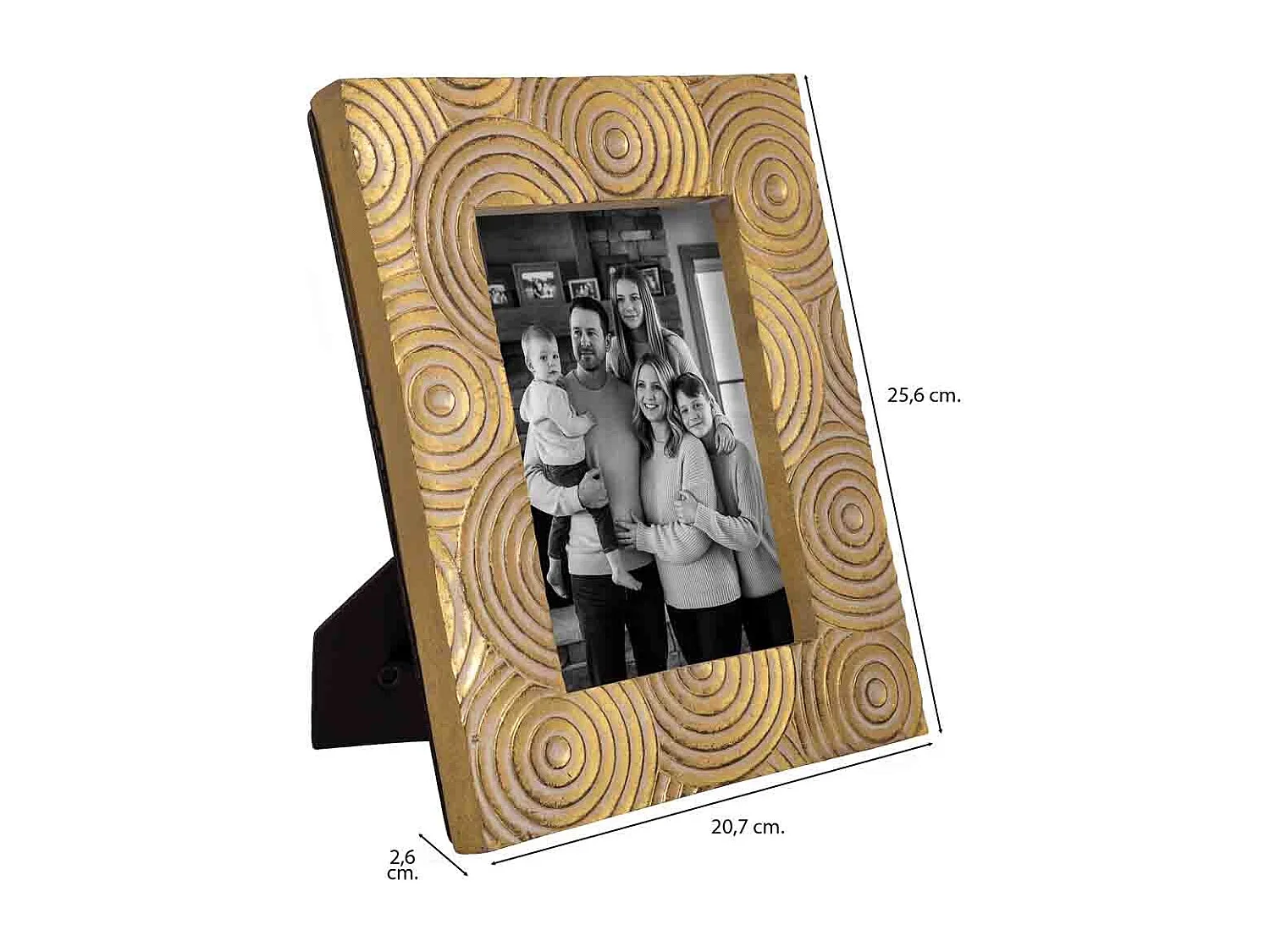 Porte-photo 13x18 doré 20,7x2,6x25,6 cm (h)