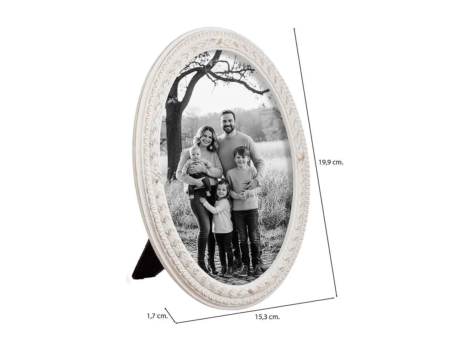 Porta fotos 13X18 blanco 15,3x1,7x19,9h cm