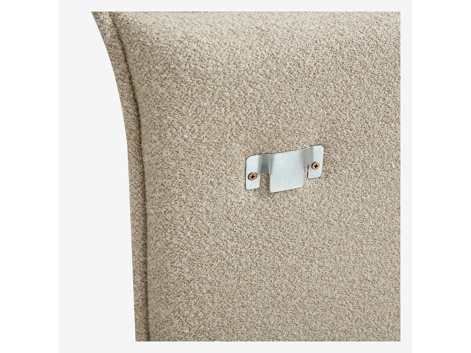 Habitat - Tête de lit en tissu bouclette 188 x 111 cm - Beige - Jupiter II