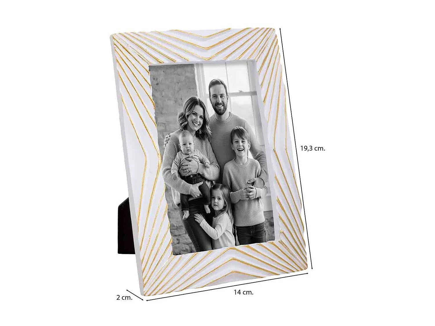 Porta fotos 10X15 blanco 14x2x19,3h cm