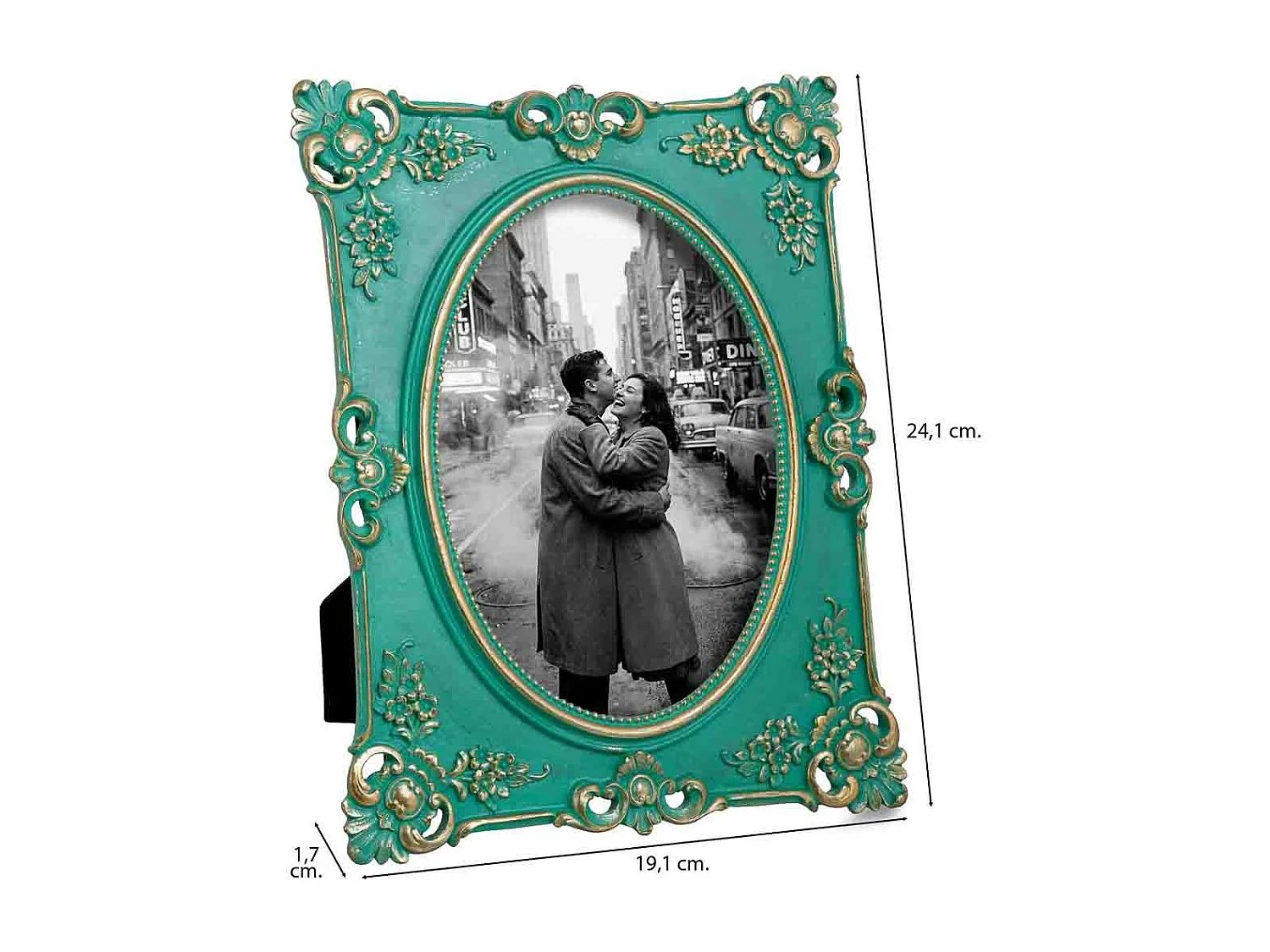 Porte-photo 13x18 bleu 19,1x1,7x24,1 cm (h)